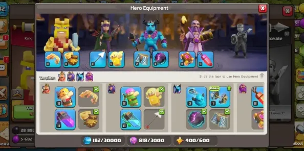 COC187 Max TH12 Almost Max Heroes Defenses Walls Siege Machine 3 896 Gems 5 Builders 